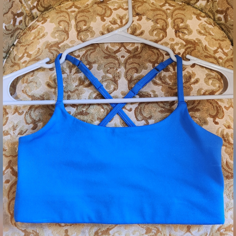 Girlfriend Collective Juliet Sports Bra Blue XS
